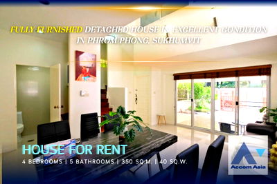 Houses for rent Phrom Phong : 🔼🔽 AccomA 📩 Fully furnished home with cozy atmosphere in central Bangkok (2515220)