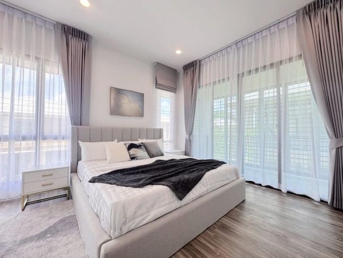 4-bed house for rent, 196 sqm, 57 sq wah, BURASIRI KRUNGTHEPKREETHA