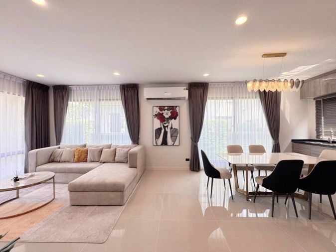 4-bed house for rent, 196 sqm, 57 sq wah, BURASIRI KRUNGTHEPKREETHA