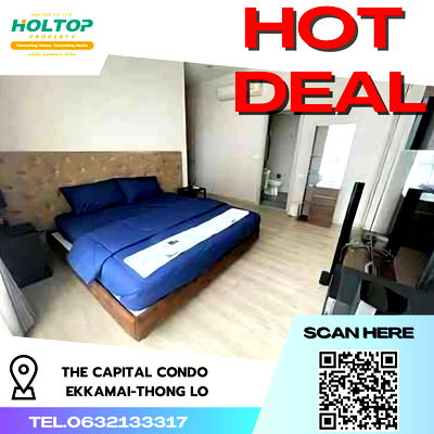 Condos for rent BTS Ekkamai : #R4502 Condo for rent The Capital Condo Ekkamai-Thong Lo