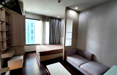 คอนโดให้เช่า :  คอนโด อโศก ใกล้MRTเพชรบุรี Q ASOKE 1 ห้องนอน  -ชั้น 14-ขนาด 30.57 ตร.ม.-ห้อง Studio