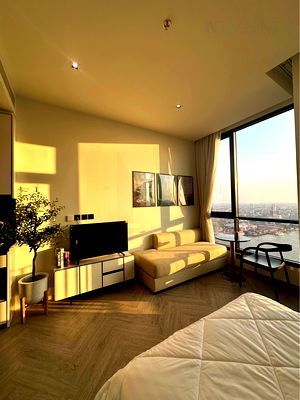 Condos for rent : For rent, Chapter Charoen Nakhon-Riverside STUDIO, 40th floor, Building A, near BTS Krung Thonburi.