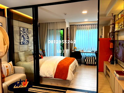 Condos for sale Rangsit-Nakhon Nayok Road : For sale: D Condo Vivid, next to Bangkok University, monthly down payment only 2,900