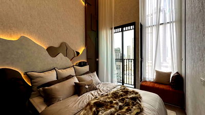 Condos for rent Singapore International School of Bangkok (SISB) : 📌Exclusive!📌 For rent, Soho Bangkok Ratchada DUPLEX, 18th floor, near MRT Huai Khwang.