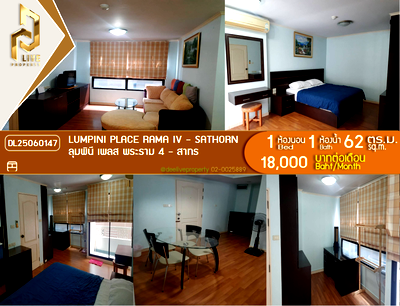Condos for rent Ngamduplee Station : DL25060147 Condo for rent, Lumpini Place Rama IV - Sathorn near MRT ลุมพินี, ready to move in, call urgently 0656133286 LineID @655ebbvc