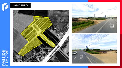 Land for sale Pathumthani : Land for sale, 40 rai, next to the new Ratchaphruek Road, pink city plan, can be used for housing projects.