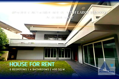 Houses for rent Early Sukhumvit : 🔼🔽 AccomA 📩  House with garden view in Sukhumvit (AA43898)