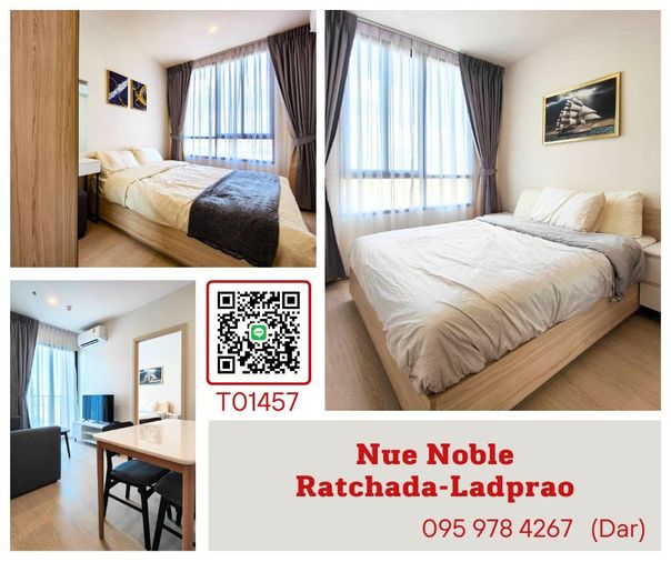 🎯Nue Noble Ratchada-Ladprao🔥🔥ห้องมุม วิวสระ แดดไม่ร้อน  เฟอร์ครบ   พร้อมเข้าอยู่ ชอบมาคุยหน้างานจ้าา (T01457)