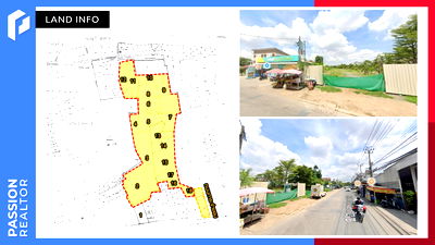 Land for sale Pak Kret Nonthaburi : Land for sale, 24 rai, Wat Koo, Soi Sukhaprasan 2, Green City Plan Kor 3, can be used for housing projects.