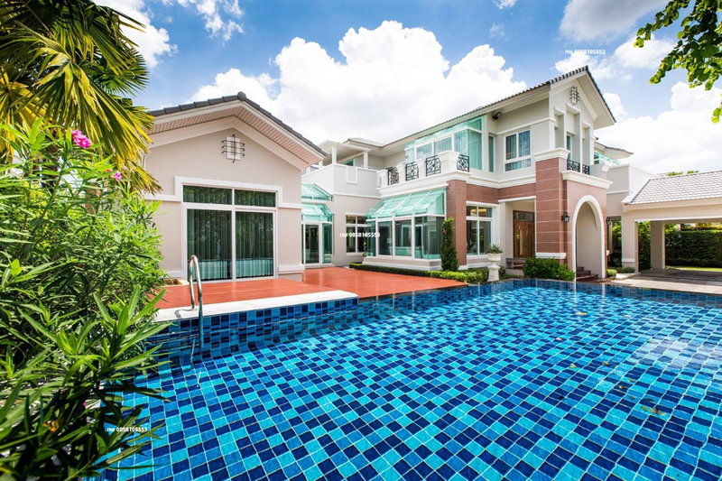 ขายบ้านเดี่ยว : ขายคฤหาสน์หรู แปลงมุม พลูวิลล่า pool villa บ้านหรู Prukpirom Rachapruk-Ratanathibet พฤกษ์ภิรมย์ ราชพฤกษ์-รัตนาธิเบศร์ แปลงมุม ขายถูกมาก