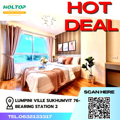 Condos for rent BTS Bearing : #Z870 Condo for rent Lumpini Ville Sukhumvit 76-Bearing Station 2