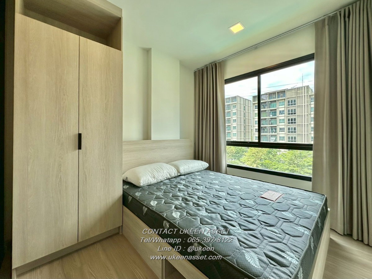 UK01-243 For rent Dcondo Vale Sriracha : New condo near Kasetsart Sriracha. 1 BedStudio 25 sq m. 5th floor, Building A, rental 8,000 baht/month.