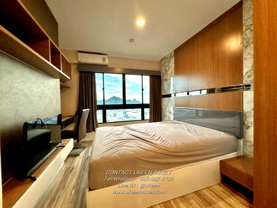 คอนโดให้เช่า : UK01-229 ให้เช่า พลัสคอนโด ศรีราชา ห้องริมสุด วิวสวน! ติดรงเรียนอัสสัมชัน ศรีราชา : 1 ห้องนอน 8,500 บาท/เดือน | 33 ตร.ม. 