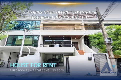 🔼🔽 AccomA 📩  Classic house with rooftop and stylish interior in Phrom Phong (110107)