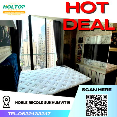 คอนโดให้เช่า : #R4644 ให้เช่าคอนโด Noble Recole Sukhumvit19 