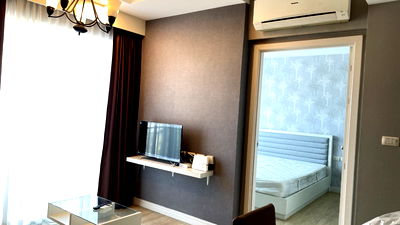 เช่าคอนโด บางแสน : UK01-197 ให้เช่าคอนโด The Patio Bangsaen เดอะ พาทิโอ ใกล้หาดบางแสนไม่กี่นาที : 1 ห้องนอน 1 ห้องน้ำ 38 ตร.ม. | เฟอร์นิเจอร์ครบชุด ราคา 15,500 THB./Mont