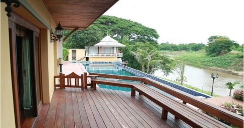 Pool villa house resort style for sale pingriverview , near makro maerim, kad farang maerim