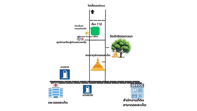 รูป ขายที่นาปลูกข้าว อ.ดอยสะเก็ด 7 ไร่ 108.9 ตรว. - รูปที่ 2/11