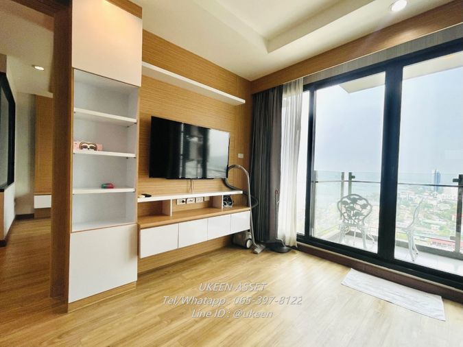 UK01-209 ให้เช่า Ladda Plus Condo Sriracha คอนโดใจกลางศรีราชา : 1 ห้องนอน  1 ห้องนั่งเล่น + ห้องครัว 48 ตร.ม.| 20,000 บาท/เดือน