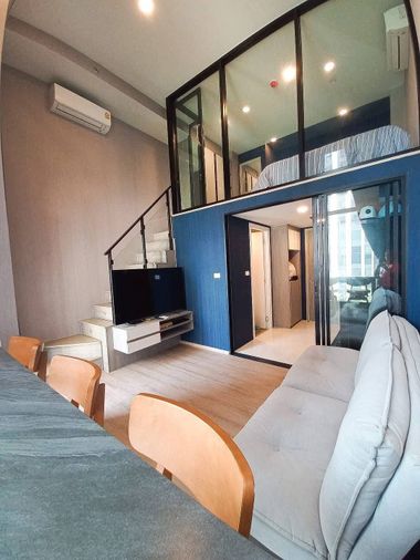 P1002 Condo for rent Origin Plug & Play Nonthaburi Station, Very beautiful with glass partition in the bedroom Ready to move in