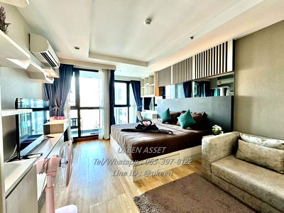 Condos for rent Robinson Sriracha : UK01-187 For rent Lada Plus Condo 1BedStudio, 32 sq m. rental price 10,000 baht/moth, Floor: 6, Building 2 - Sriracha city view