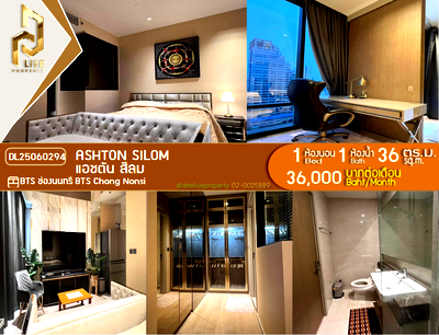 Condos for rent : DL25060294 Condo for rent, Ashton Silom near BTS Chong Nonsi, ready to move in, call urgently 0614453194 LineID @162cjixi