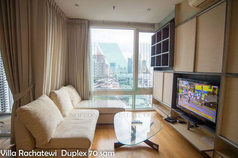 📌 For Sell Condo VILLA RACHATEWI Building B, Floor 12,Duplex, Room size 70 sqm
