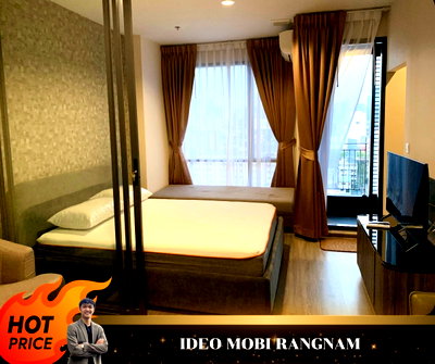 Condos for rent : 🔥 IDEO MOBI RANGNAM 🔥 Fully furniture and ready to move in //ask more info LineID:@thirdproperty 