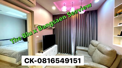 เช่าคอนโด บางแสน : ให้เช่าคอนโด The Blu x  Condo Seaview  บางแสน   ห้องสวย เห็นวิวทะเล 081-654-9151