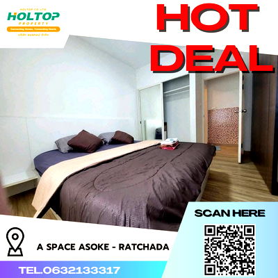 เช่าคอนโด โฮมโปร พลัส เพลินจิต : #R4760 ให้เช่าคอนโด A Space Asoke - Ratchada