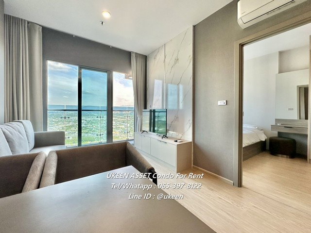 UK01-130 ให้เช่าคอนโดเดอะ ซิมโฟนี (The Symphony บางพระ-บางแสน) : 1 ห้องนอน 42 ตร.ม. ชั้น 20+ วิวภูเขา | 15,000 บาท/เดือน พร้อมอยู่