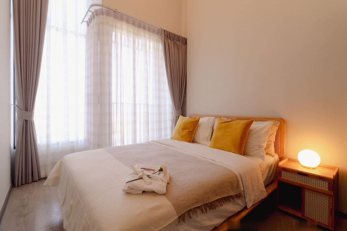 picture 🔮🎈 Condo for rent luxury condo new room Soho Bangkok Ratchada Decorated in Muji style, beautiful view, fully equipped with facilities 🧳 - 3/8