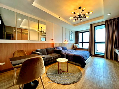 Condos for rent Kasetsart University Si Racha Campus : UK01-268 ✨Condo for rent  Ladda Plus Sriracha✨ Beautiful room, fully furnished, clear city view! Near Sukhumvit,13,000 baht/month