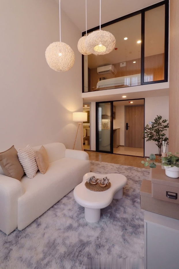 picture 🔮🎈 Condo for rent luxury condo new room Soho Bangkok Ratchada Decorated in Muji style, beautiful view, fully equipped with facilities 🧳 - 6/8