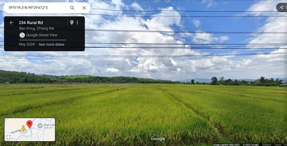 รูป ขายที่ดิน 14 ไร่ 37 ตร.ว. ติดถนน โฉนดครุฑแดง พร้อมโอน ใกล้สถานที่ท่องเที่ยว  อำเภอเวียงป่าเป้า จังหวัดเชียงราย - รูปที่ 1/8