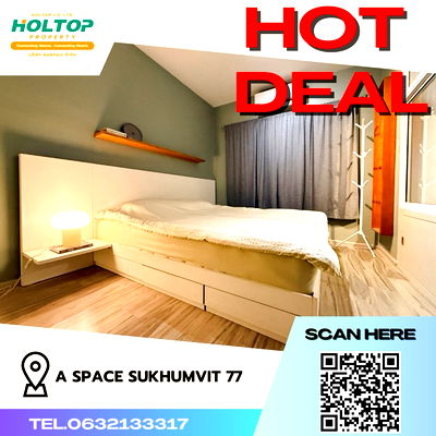 Condos for rent BTS On Nut : #Z980 Condo for rent A Space Sukhumvit 77 