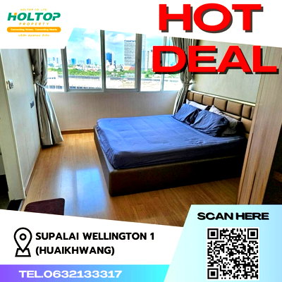 คอนโดให้เช่า : #Z985 ให้เช่าคอนโด Supalai Wellington 1 (HuaiKhwang)