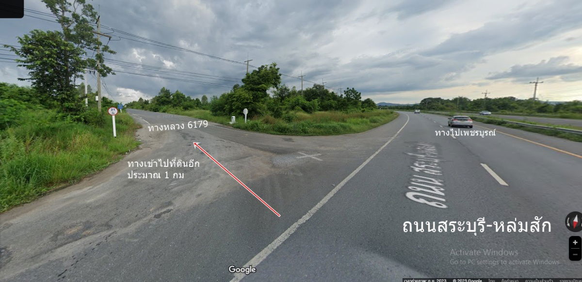 รูป ขายที่ดิน 46-2-28ไร่ ต.โคกสลุง อ.พัฒนานิคม จ.ลพบุรี ที่ดิน3 แปลงติดกันหน้ากว้าง 120 เมตร ลึก 790 เมตร หลังติดคลองน้ำ บนถนนหลวง6179  - รูปที่ 2/5