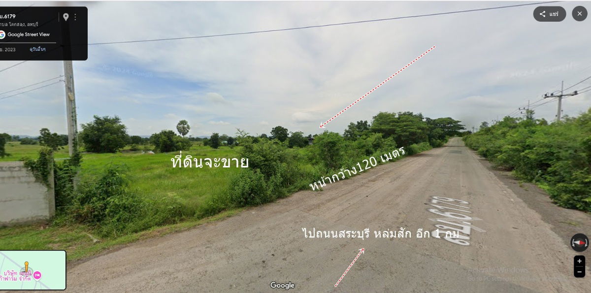 รูป ขายที่ดิน 46-2-28ไร่ ต.โคกสลุง อ.พัฒนานิคม จ.ลพบุรี ที่ดิน3 แปลงติดกันหน้ากว้าง 120 เมตร ลึก 790 เมตร หลังติดคลองน้ำ บนถนนหลวง6179  - รูปที่ 3/5
