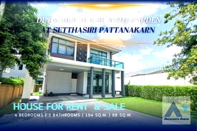 Houses for rent MRT Phattanakan : 🔼🔽 AccomA 📩 Fully furnished house in secured compound at Setthasiri Pattanakarn (AA32706)