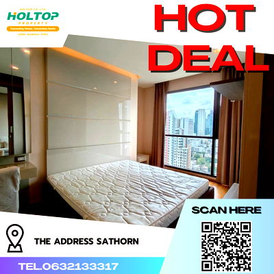 เช่าคอนโด BTS เซนต์หลุยส์ : #R4788  ให้เช่าคอนโด The Address Sathorn