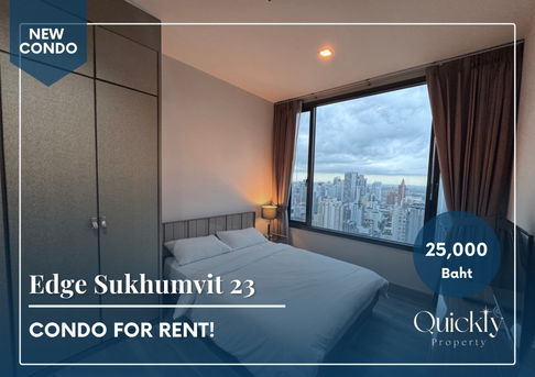 Edge Sukhumvit 23 | Price 25,000 baht | Beautiful room, new room, fully furnished, ready to move in