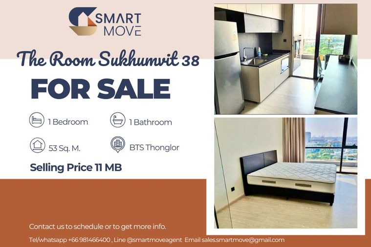  ขายพร้อมผู้เช่า !! 🔥 Code C20241100010...The Room Sukhumvit 38, 1 นอน, 1 น้ำ, ชั้นสูง, ทิศใต้, แต่งครบ, มีอ่างอาบน้ำ, ราคาพิเศษ!!, ห้องหายากสุดๆ !!📣