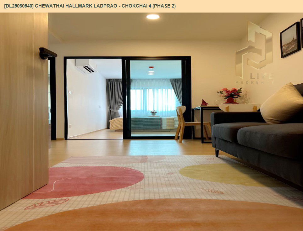 picture DL25060540 Condo for rent, Chewathai Hallmark Ladprao - Chokchai 4 (Phase 2) near -, ready to move in, call urgently 0656133286 LineID @655ebbvc - 8/17