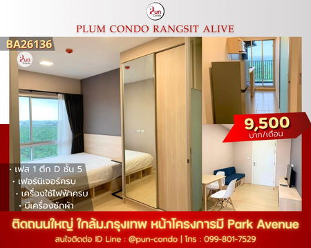 Plum Condo Rangsit Alive for rent