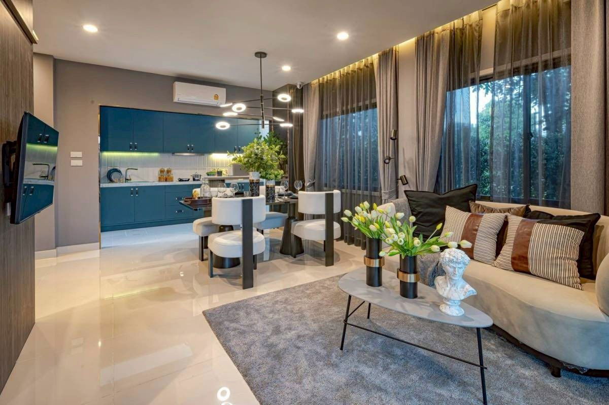 picture 🔥 For rent 🏡 Luxury townhome Verve Sai Mai - Phahon Yothin 56 near 💸 Price 60,000 baht/month 🚇 BTS Kapo Intersection  ✈ Don Mueang Airport - 9/12