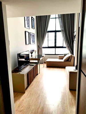 Condos for rent : P1034 Condo for rent IDEO New Rama9, Duplex room, beautifully decorated, fully furnished, ready to move in immediately.