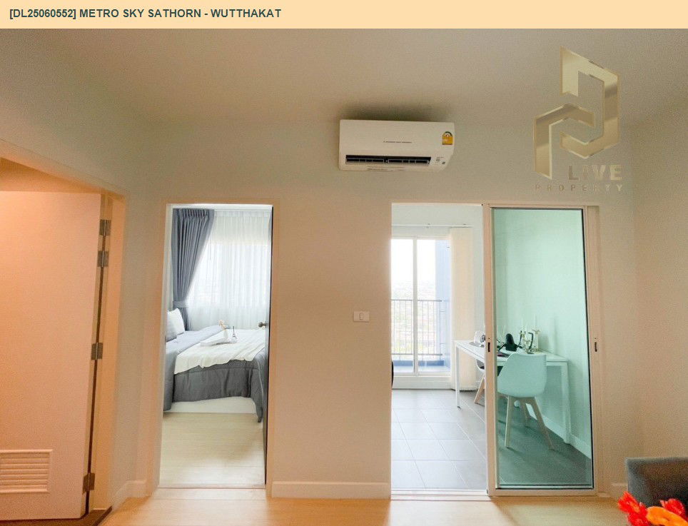 รูป DL25060552 ให้เช่าคอนโด เมโทร สกาย สาทร - วุฒากาศ (Metro Sky Sathorn - Wutthakat) ใกล้ BTS วุฒากาศ พร้อมเข้าอยู่ โทรด่วน 0638692663 LineID @655ebbvc - รูปที่ 11/15