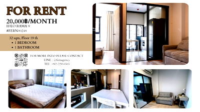 Condos for rent : ✨For rent Ideo Asoke-Rama9 with furniture, high-rise building view