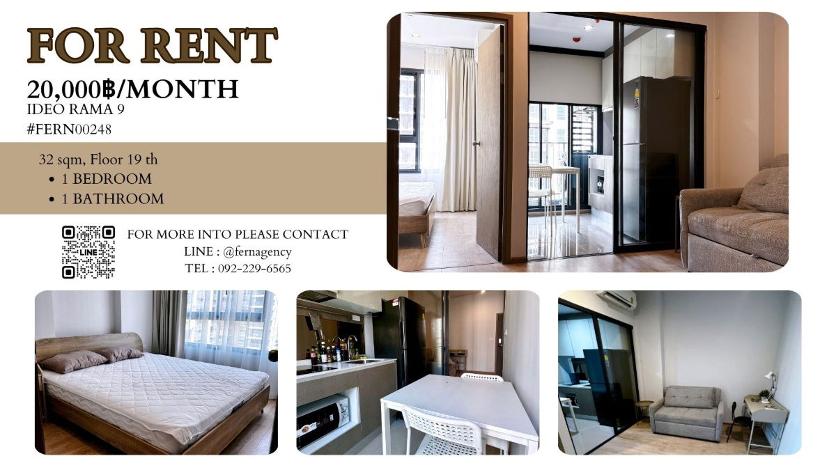 picture ✨For rent Ideo Asoke-Rama9 with furniture, high-rise building view - 1/19